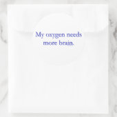 Oxy Brain Runder Aufkleber (Tasche)