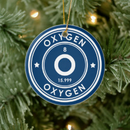 Oxygen Element Blue Keramik Ornament