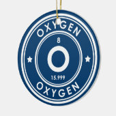 Oxygen Element Blue Keramik Ornament (Links)