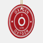 Oxygen Element Rote Keramik Ornament (Rechts)