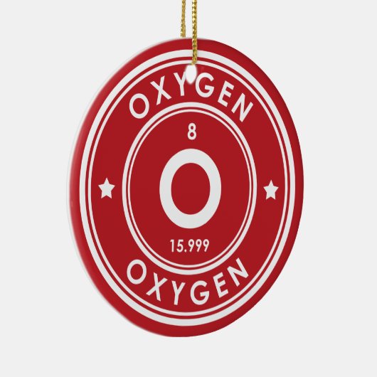 Oxygen Element Rote Keramik Ornament (Rechts)