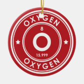 Oxygen Element Rote Keramik Ornament (Vorne)