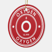 Oxygen Element Rote Keramik Ornament (Links)