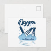 Oxygen is Overrated - For Swimmers Postkarte (Vorne/Hinten)