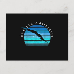 Oxygen ist übertrieben schwimmend Geschenke schwim Ankündigungspostkarte