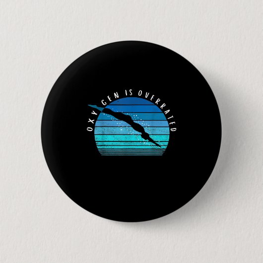 Oxygen ist übertrieben schwimmend Geschenke schwim Button (Vorderseite)