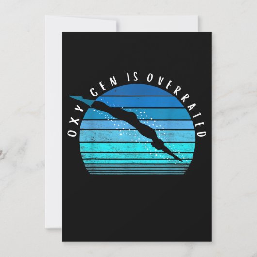 Oxygen ist übertrieben schwimmend Geschenke schwim Einladung (Vorderseite)