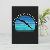 Oxygen ist übertrieben schwimmend Geschenke schwim Einladung (Stehend Vorderseite)