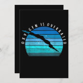 Oxygen ist übertrieben schwimmend Geschenke schwim Einladung (Vorne/Hinten)