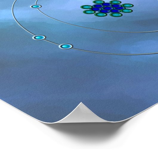 Oxygen Molecule Poster (Ecke)