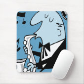 Oxygentees Retro Trompete-Mausunterlage Mousepad (Mit Mouse)