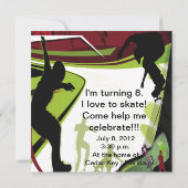 Oxygentees Skateboard-Einladung Einladung (Rückseite)