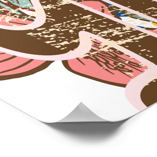 Oxygentes Vintages Surf Rider Poster (Ecke)