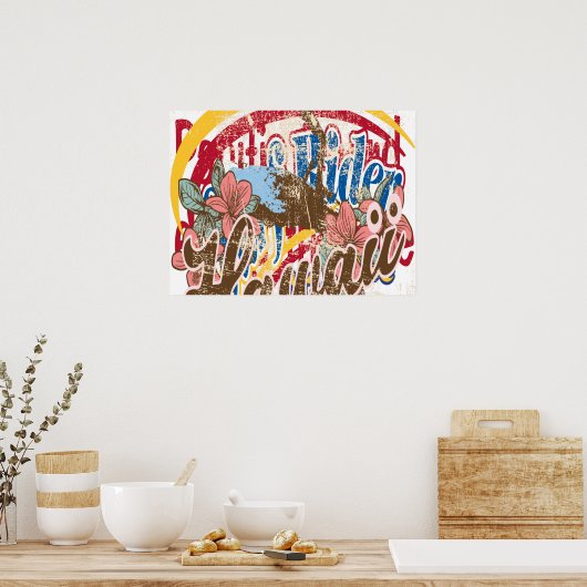 Oxygentes Vintages Surf Rider Poster (Küche)