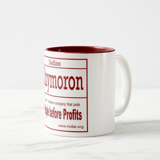 Oxymoron-Tasse Zweifarbige Tasse (VorderseiteRechts)