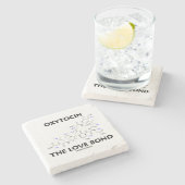 Oxytocin die Liebe-Bondbiochemische Struktur Steinuntersetzer (Seitenansicht)