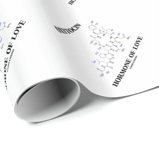 Oxytocin-Hormon der Liebe (Chemie) Geschenkpapier (Rolleneckpunkt)