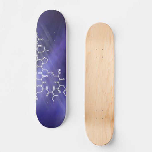 Oxytocin Hormon Strukturchemische Formel Skateboard (Vorderseite)