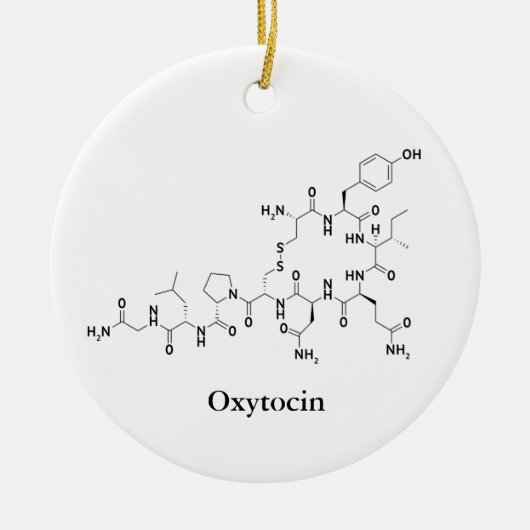 Oxytocin-Liebe Molekülchemie Keramik Ornament (Vorne)