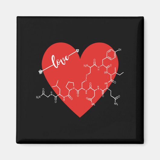 Oxytocin Love Hormone Valentines Day Love Hormone Magnet (Vorne)