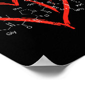 Oxytocin Molecules Heart Love Valentines Day Scien Poster (Ecke)