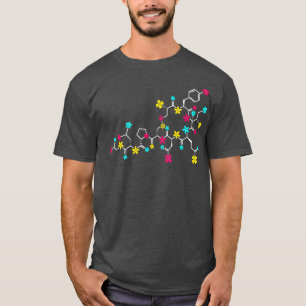 Oxytocin Moleküle und Blume Liebe Hormonchemie T-Shirt
