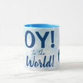 OY! auf die Welt. Funny Earth & Face Mask Holiday Tasse (Zentrum)