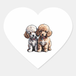Oy mit dem Poodles Classic T - Shirt Herz-Aufkleber
