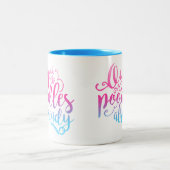 Oy mit der Pudel-bereits Kaffee-Tasse Zweifarbige Tasse (Mittel)