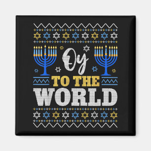 Oy To The World Chanukka Humor Für Familien Und Fr Magnet