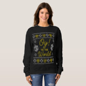 Oy to the World Funny Hanukkah Sweater Style Jewis Sweatshirt (Vorne ganz)