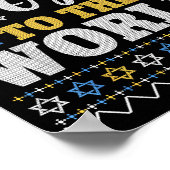 Oy To The World Hanukkah Humor For Families And Fr Poster (Ecke)