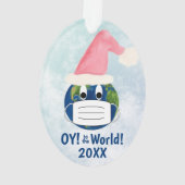 OY to World Funny Pandemic Weihnachten Ornament (Rückseite)