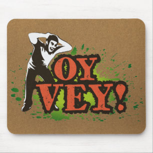 OY VEY - Cooler Entwurf mit schreiendem Mann Mousepad