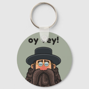 OY VEY! Funny RABBI Peronalized Schlüsselanhänger