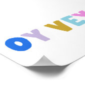 Oy Vey Funny Yiddish Expression Niedlich farbenfro Poster (Ecke)