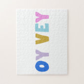 Oy Vey Funny Yiddish Expression Niedlich farbenfro Puzzle (Vertikal)