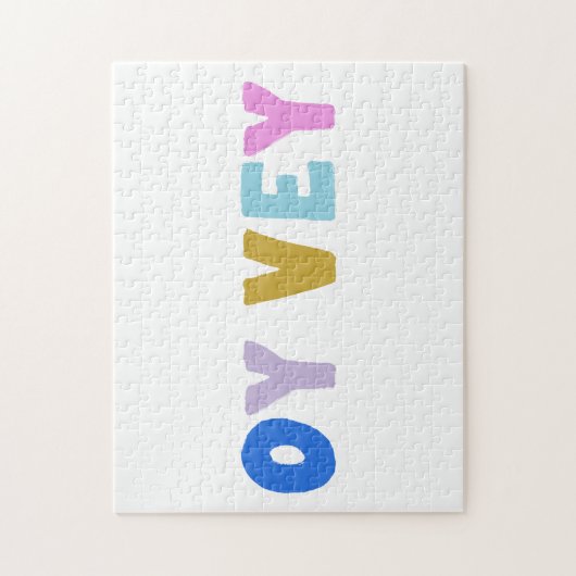 Oy Vey Funny Yiddish Expression Niedlich farbenfro Puzzle (Vertikal)