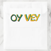 Oy Vey Rechteckiger Aufkleber (Tasche)