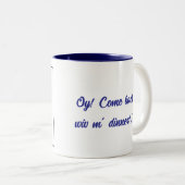 Oy! Zurück Zweifarbige Tasse (VorderseiteRechts)