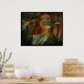 Oya, Göttin des Windes und Reisen Poster (Küche)