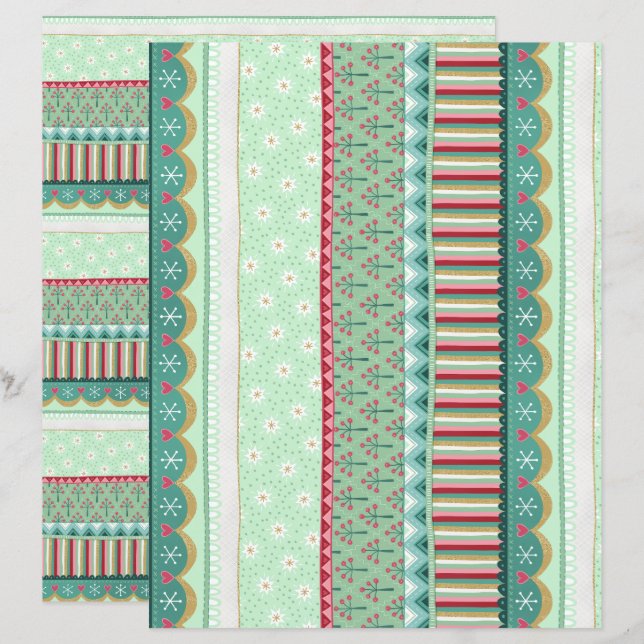 oyful Strip Green Weihnachtsbuch (Vorne/Hinten)