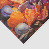 Oyste-Muschel, helle Farbflora Seidenpapier (Ausschnitt)