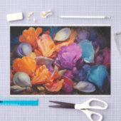 Oyste-Muschel, helle Farbflora Seidenpapier (Handwerk)