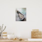 Oyste und Pearl Beach Seafood Art Poster (Küche)
