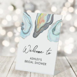 Oyster Bar Coastal Bridal Shower Welcome Sockelschild
