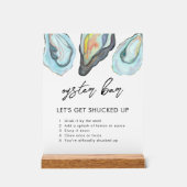 Oyster Bar Coastal Seaside Wedding Sign, Acrylschild (Vorderseite)