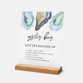 Oyster Bar Coastal Seaside Wedding Sign, Acrylschild (Winkel)