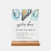 Oyster Bar Coastal Seaside Wedding Sign, Acrylschild (Vorderseite)