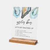 Oyster Bar Coastal Seaside Wedding Sign, Acrylschild (Winkel)